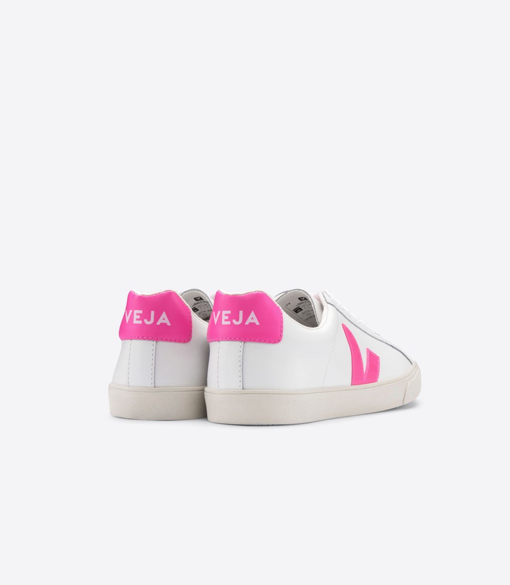 Veja Sneakers Dam - Esplar Läder - Vita/Rosa - 409235-SGD